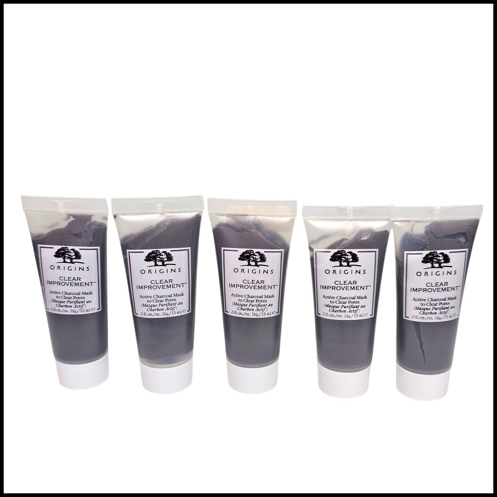 5 x ORIGINS Clear Improvement Active Charcoal Mask to Clear Pores 0.5 fl.oz.